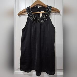 Womens Adiva Embellished Sleevless Blouse Size Medium